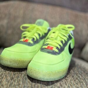 Nike Air Force 1 Low “Volt Camo” – Neon Green Black Gum Sole – Size 10
